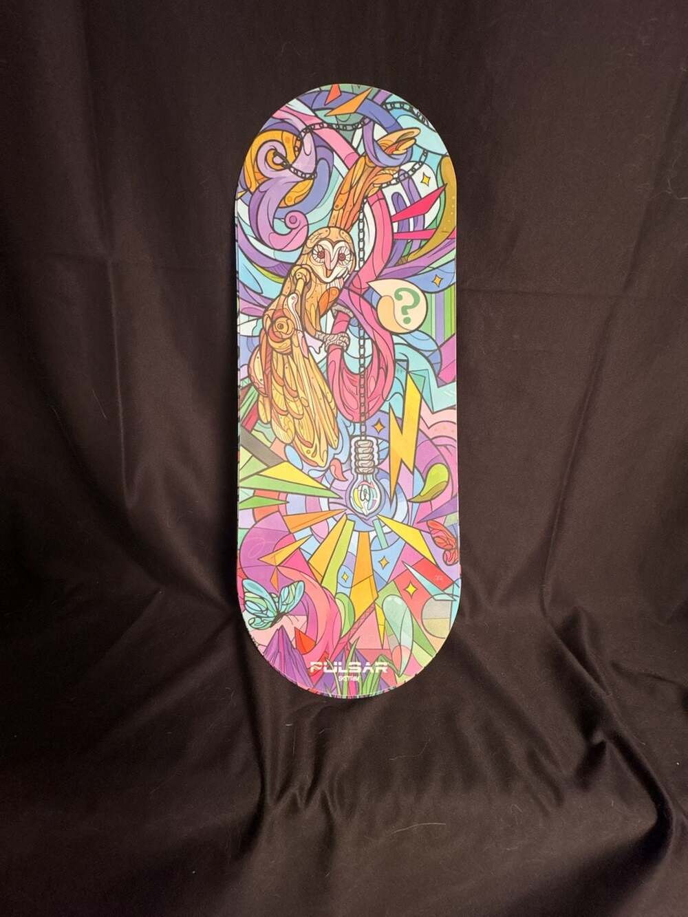 Pulsar SK8Tray Metal Rolling Tray with Lid - Mechanical Owl